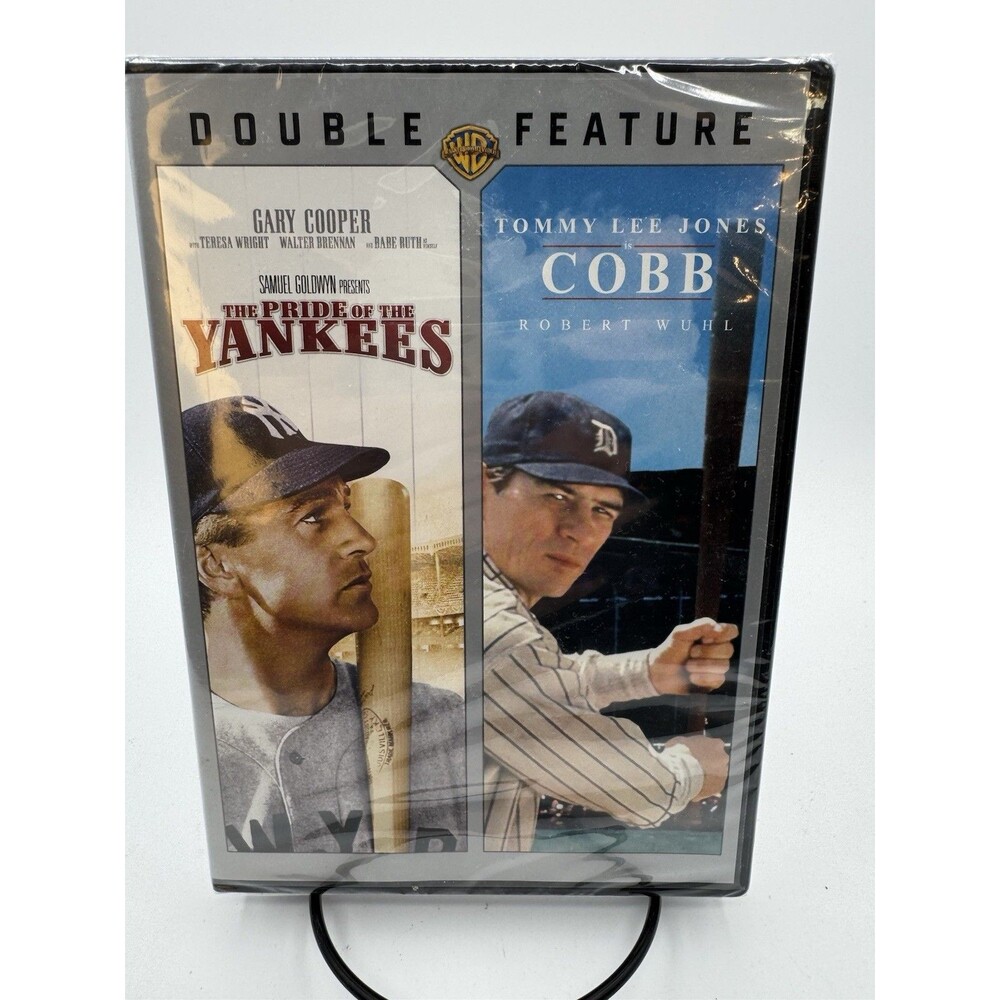 Baseball Double Feature DVD Pride of the Yankees Cobb Sealed R1